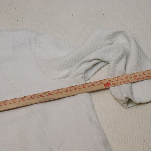 Eileen Fisher linen/Cotton button front relaxed fit blazer waffle weave size XL - Picture 5 of 7